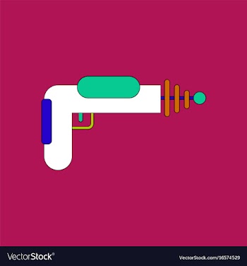 Flat icon design collection toy gun vector image