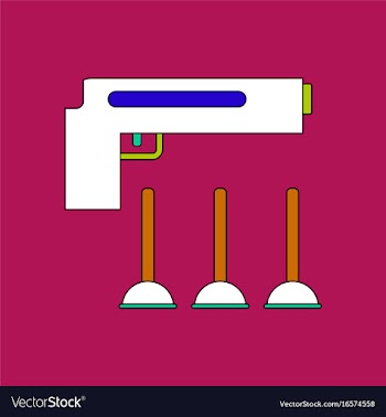 Flat icon design collection toy gun vector image