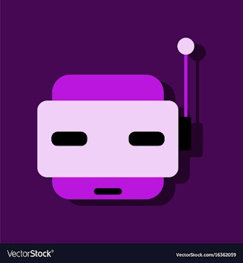 Flat icon design collection toy robot face in vector image
