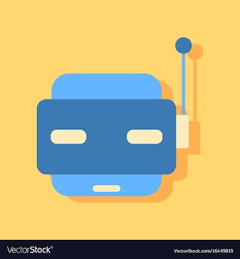 Flat icon design collection toy robot face in vector image