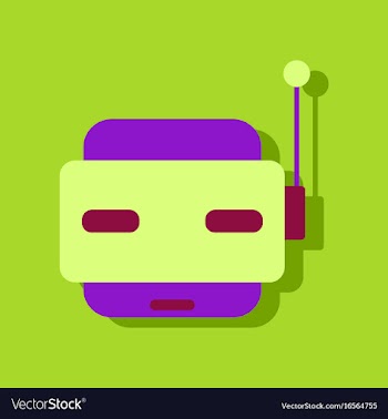 Flat icon design collection toy robot face in vector image