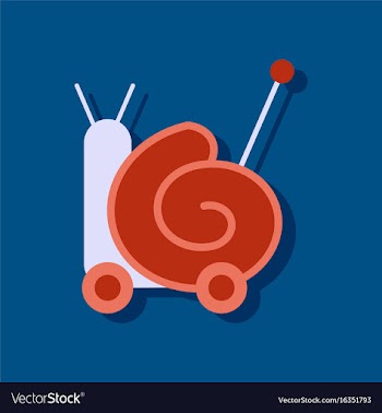Flat icon design collection toy snail silhouette vector image