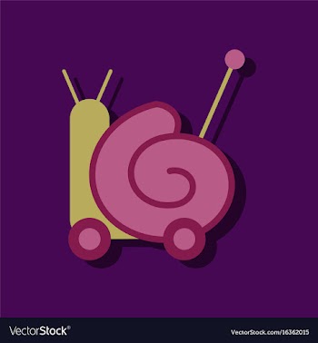 Flat icon design collection toy snail silhouette vector image