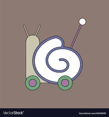 Flat icon design collection toy snail silhouette vector image