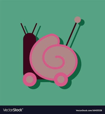 Flat icon design collection toy snail silhouette vector image