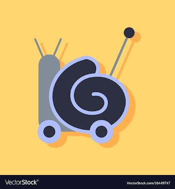 Flat icon design collection toy snail silhouette vector image