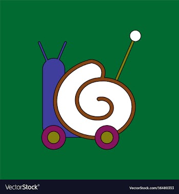 Flat icon design collection toy snail silhouette vector image