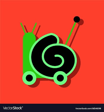 Flat icon design collection toy snail silhouette vector image