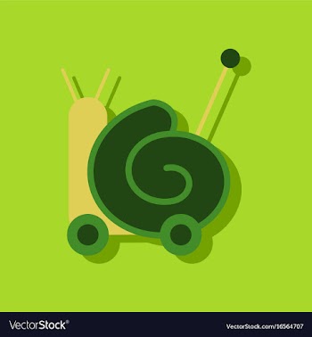 Flat icon design collection toy snail silhouette vector image