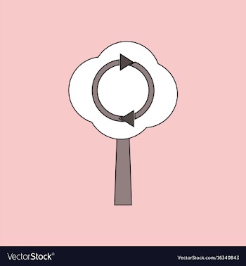 Flat icon design collection tree and air vector image