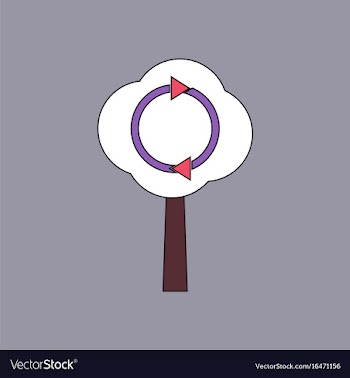 Flat icon design collection tree and air vector image