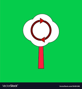 Flat icon design collection tree and air vector image