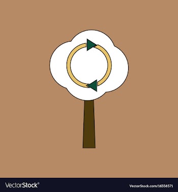 Flat icon design collection tree and air vector image