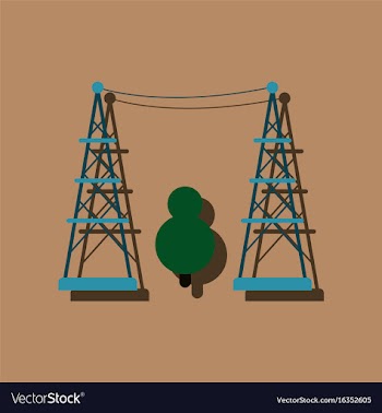 Flat icon design collection tree between the vector image