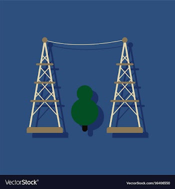Flat icon design collection tree between the vector image