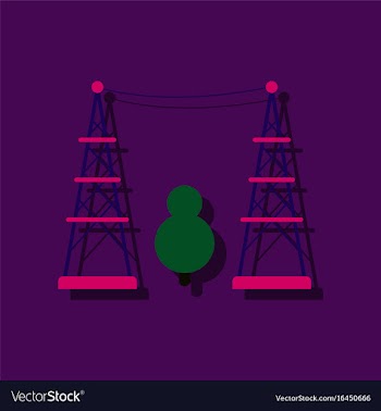 Flat icon design collection tree between the vector image