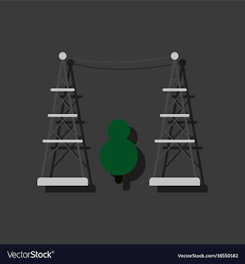 Flat icon design collection tree between the vector image