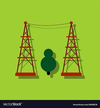 Flat icon design collection tree between the vector image