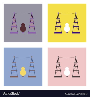 Flat icon design collection tree between the vector image