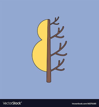 Flat icon design collection tree in winter and vector image