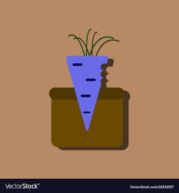 Flat icon design collection turnip in soil in vector image