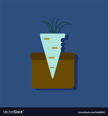 Flat icon design collection turnip in soil in vector image