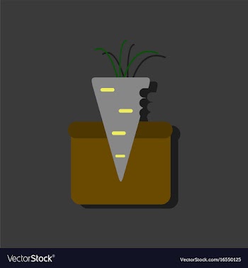 Flat icon design collection turnip in soil in vector image
