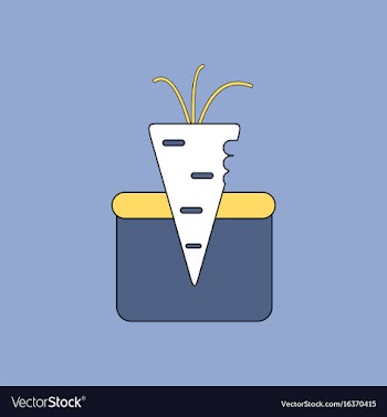 Flat icon design collection turnip in soil vector image