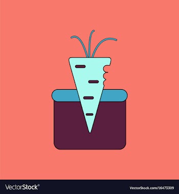 Flat icon design collection turnip in soil vector image