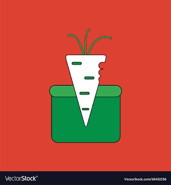 Flat icon design collection turnip in soil vector image