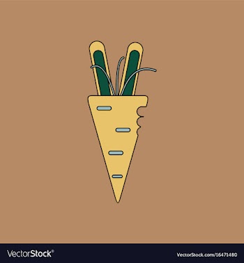 Flat icon design collection turnip plant vector image