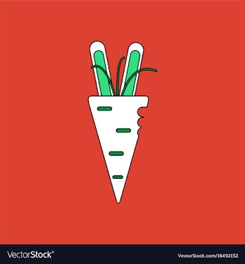 Flat icon design collection turnip plant vector image