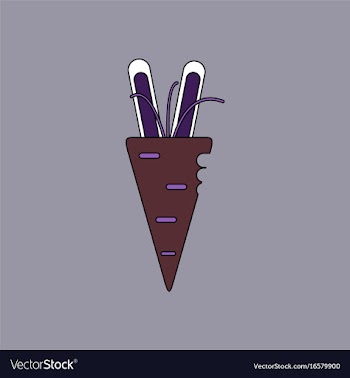 Flat icon design collection turnip plant vector image