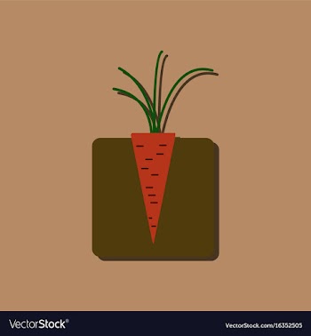 Flat icon design collection turnips in the ground vector image