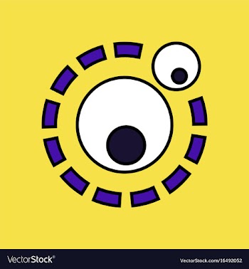 Flat icon design collection two atoms vector image