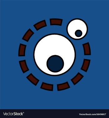 Flat icon design collection two atoms vector image