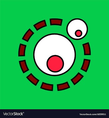Flat icon design collection two atoms vector image
