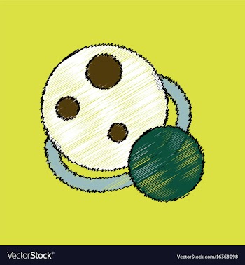 Flat icon design collection two planets in stroke vector image