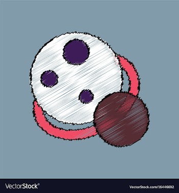 Flat icon design collection two planets in stroke vector image