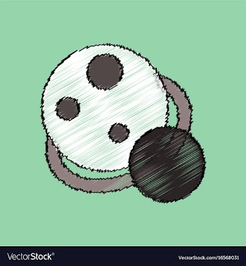 Flat icon design collection two planets in stroke vector image