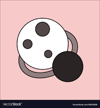 Flat icon design collection two planets vector image