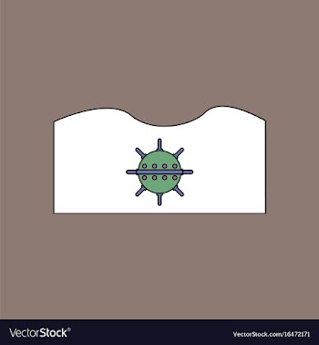 Flat icon design collection underwater naval mine vector image
