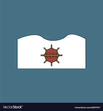 Flat icon design collection underwater naval mine vector image