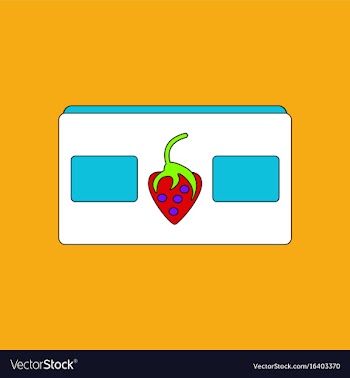 Flat icon design collection videocassette and vector image