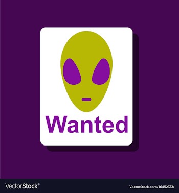 Flat icon design collection wanted alien in vector image