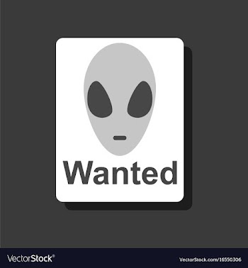 Flat icon design collection wanted alien in vector image