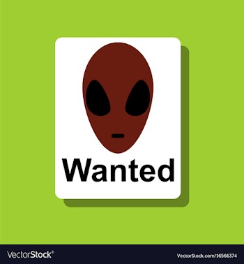 Flat icon design collection wanted alien in vector image