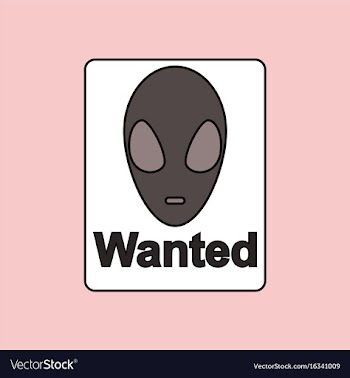 Flat icon design collection wanted alien vector image