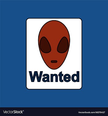 Flat icon design collection wanted alien vector image