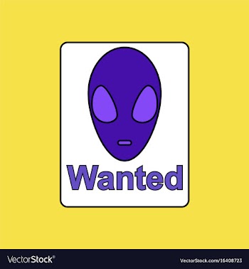 Flat icon design collection wanted alien vector image